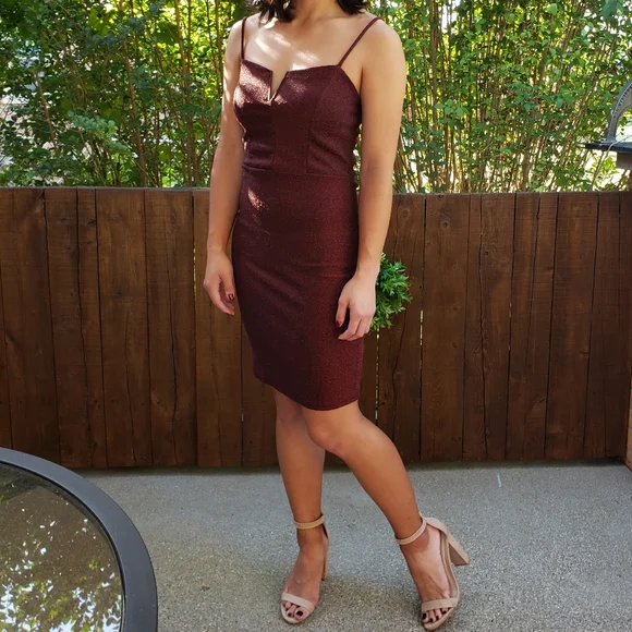 Rue 21, beautiful burgundy, size medium party dress - Picture 1 of 7